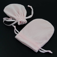 Sakiewka z weluru różowa 12x10cm