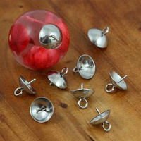 Kapturek z haczykiem krawatka srebrny stal szlachetna 8mm