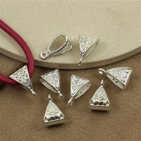 Krawatka metalowa ozdobna jasnosrebrna 15x10mm