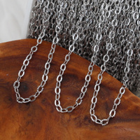 Łańcuszek owalny teksturowany stal szlachetna 4x2,5mm [1metr]