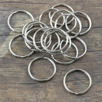 Kółko spiralne do kluczy/breloka gładkie metalowe srebrne 25mm