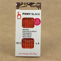 Igły do koralików Pony Black No10/12 nickel free
