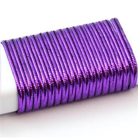 Sznurek sutasz chiński 3mm fioletowy metalizowany [1 metr]