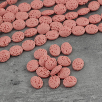 Lawa wulkaniczna różowy owal 10x8mm