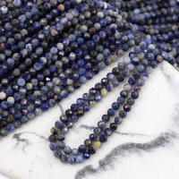 Sodalit kula fasetowana 3mm [sznur 39cm]