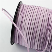 Rzemień zamszowy płaski róż liliowy 3x1mm [1metr]