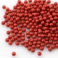Round Beads Lava Red 3mm [50szt]