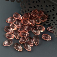 Kropla szklana łososiowa 11x7mm [6szt]