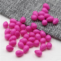 Koralik szklany kropla różowa 7x5mm [10szt]