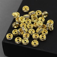 Przekładka oponka z cyrkoniami gold/crystal 6mm