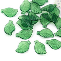 Listki akrylowe zielone 20x13mm