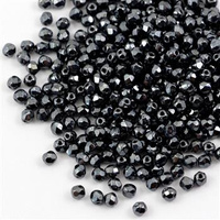 Fire Polish 3mm Jet Hematite [40szt]