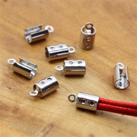 Metalowe zakończenie skrzydełkowe srebrne 4mm [10szt]