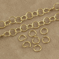 Ogniwo otwarte 6x0,7mm stal szlachetna pozłacana PVD [30cm=65szt]