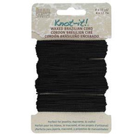 Sznurek do makramy woskowany Black 1mm [4 x 13,7m]