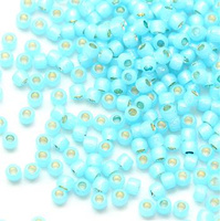 Toho Round 8/0 Silver-Lined Milky Aqua [10g]