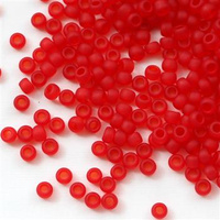 Toho Round 8/0 Transparent-Frosted Siam Ruby [10g]