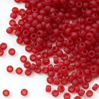Toho Round 8/0 Transparent-Frosted Ruby [10g]