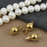 Zapięcie szufladkowe stal szlachetna pozłacana PVD kula 8mm