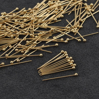 Szpilka z kulką stal szlachetna pozłacana 20mm [20szt]