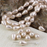 Perła seashell kropla szampańska 12x8mm