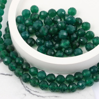 Agat brazylijski kula fasetowana limonkowa 8mm