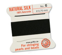 Griffin Nici jedwabne z igłą black 0,70mm [2m]