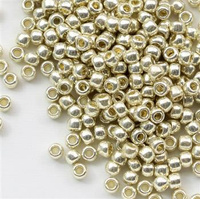 Toho Round 8/0 Permanent Finish-Galvanized Aluminium [10g]