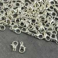 Zapięcie karabińczyk jasny srebrny 10x6mm