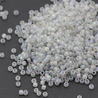 Toho Round 11/0 Transparent-Rainbow-Frosted Black Diamond [10g]