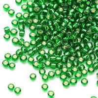 Toho Round 8/0 Silver-Lined Grass Green [10g]