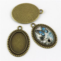 Baza do kaboszonu mosiężna owal 25x18mm [1szt]