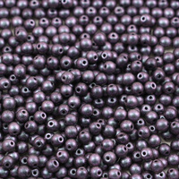 Round Beads Jet Polychrome Mix Berry 4mm [50szt]