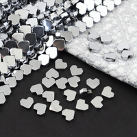 Hematyt srebrny serce 8mm 