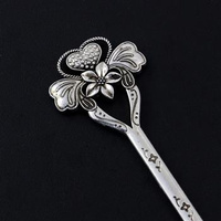 Baza szpilki do koka srebrna kwiat 16cm