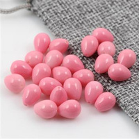 Koralik szklany kropla j.różowa 9x7mm