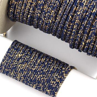 Sznurek sutasz POLSKI 3mm granatowy + złoty [1metr]