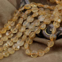 Cytryn moneta fasetowana 8mm