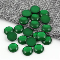 Kaboszon akrylowy moneta zielona 12mm