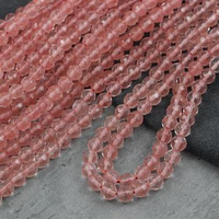 Kwarc malinowy kula fasetowana 6mm