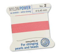 Griffin Nici nylonowe z igłą dark pink 0,45mm [2m]