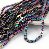 Hematyt antyczny wielokolorwy gwiazdka 4mm [sznur 38cm]