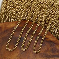 Łańcuszek złoty stal szlachetna pancerka 2,5x1,5mm [1metr]