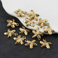 Zawieszka rozgwiazda stal szlachetna pozłacana 17mm