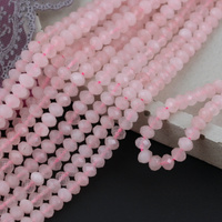 Kwarc różowy oponka fasetowana 6x5mm [sznur 39cm]