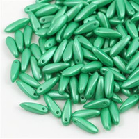 Dagger Alabaster Pearl Shine Green 3x10mm [20szt]