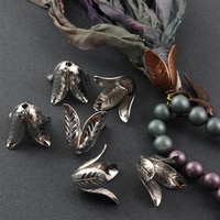 Czapeczka ozdobna tulipan srebrny 18mm