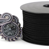 Sznurek sutasz acetat ITALY 2,5mm midnight [1metr]