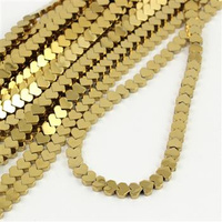 Hematyt złoty mini serce 4mm [10szt]