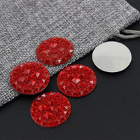Kaboszon z żywicy druza moneta czerwona 25mm
